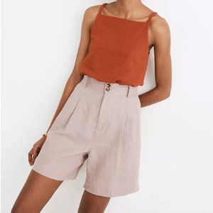 Madewell Linen Long Pleated Shorts